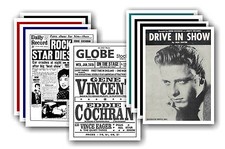 EDDIE COCHRAN  - 10 promotional posters - collectable postcard set # 2