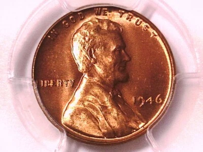 1946 P Lincoln Wheat Cent Penny PCGS MS 65 RD 35720411 - Image 1 of 3