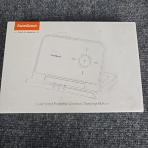 SwanScout 3 en 1 Cargador Inalámbrico Plegable Teléfono Reloj Auriculares Negro USB-C - Imagen 1 de 7