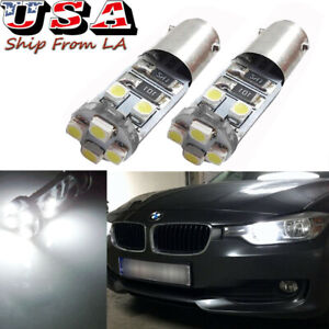 2pcs Canbus 6000K White 64132 LED Parking Light Bulbs For BMW 320i 328i 335i F30