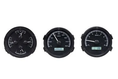 Dakota Digi. 68-69 Oldsmobile Cutlass Analog Gauges Black White VHX-68O-CUT-K-W - Image 1 of 4