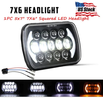 Faro LED cuadrado DRL haz alto bajo para Mazda B2200 B2000 B2600 GLC 5x7" 7X6" Foto 1 de 4