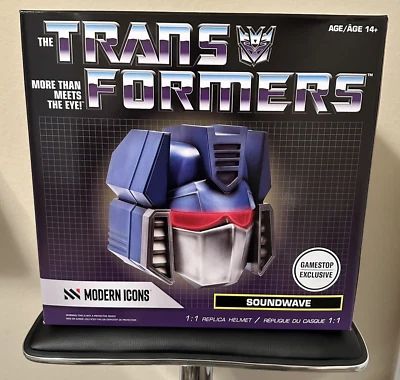 New! Hasbro Modern Icons Transformers Soundwave Helmet 1:1 GameStop Exclusive - Image 1 of 4