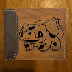 Bulbasaur Poké-mon Leather Wallet Bifold Premium Quality NEW - Picture 1 of 5