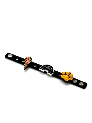 Pulsera Temática Leopardo Negro con Dijes para Zapatos para Zuecos y Accesorios Bolso Eva Foto 1 de 3