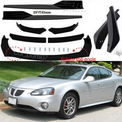 For Pontiac Grand Prix Glossy Black Front Bumper Spoiler / Side Skirt / Rear Lip - Image 1 of 4