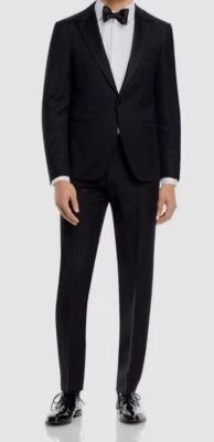 Canali Men's Black Regular-Fit Jacket Pants 2-Piece Tuxedo Suit Size 54S - Image 1 of 2