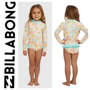 BNWT BILLABONG GIRLS KIDS SWEET SUNSET ONE PIECE RASHGUARD SUIT SIZE 4 SUNSUIT - Picture 1 of 4