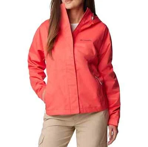 NWT$80 Columbia Women's Hikebound Short Jacket Raincoat Size XS Juicy - Picture 1 of 6
