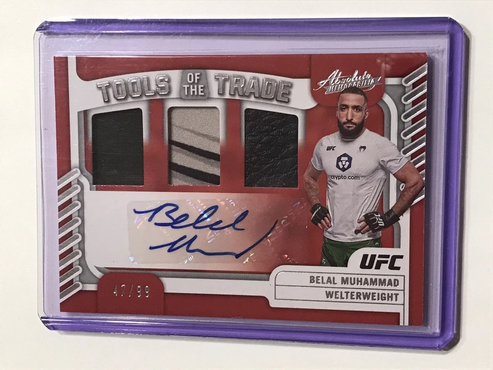 2023 UFC Chronicles Belal Muhammad Auto 47/99 Absolute Tools of the Trade TT-BMH - Image 1 of 2