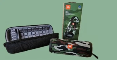 JBL Flip 4 Camouflage Squad Bluetooth-Lautsprecher - mit Tragetasche - Bild 1 von 4