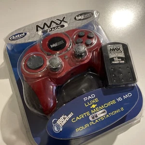 NEUF NEW pack manette filaire rouge + CM carte mémoire 16MB PS2 playstation 2 - Picture 1 of 3
