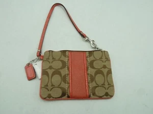 Coach Neu mit Etikett Signature kleines Armband beige und braun mit Korallenbesatz - Bild 1 von 3