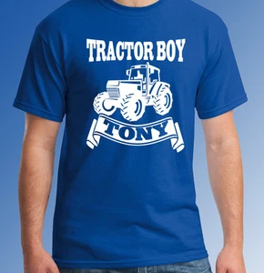 Personalisierte Hommage lustiges Traktor Liebhaber Bauer T-Shirt Junge - Bild 1 von 3