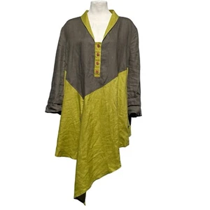 Blusa túnica mediana Design Todays para mujer asimétrica Lagenlook arte para usar - Imagen 1 de 9