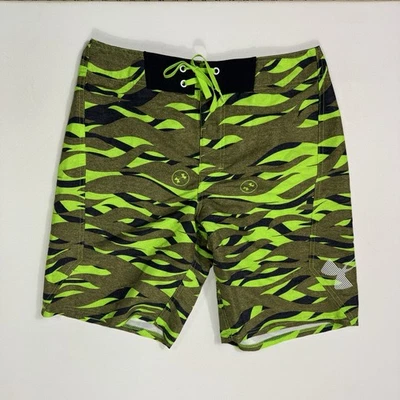 Pantalones Cortos Under Armour Heatgear Calce Suelto Para Hombres 32 Verde Camuflaje Natación Playa Foto 1 de 4