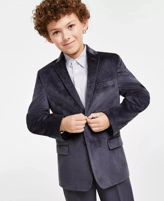 Casaco esportivo Calvin Klein Big Boys veludo tamanho 18 NOVO $125 - Imagem 1 de 3