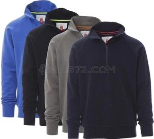FELPA MEZZA ZIP CERNIERA CORTA PAYPER AUSTIN MAGLIA IN COTONE UOMO - Picture 1 of 5
