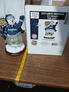 Penn State College Football Snowman Snowglobe Team Figure City Limits Snowflake - Picture 1 of 7