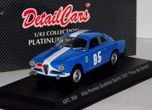 ALFA ROMEO GIULIETTA SPRINT #85 TOUR DE CORSE 1957 DETAIL CARS ART 368 1/43 - Picture 1 of 1