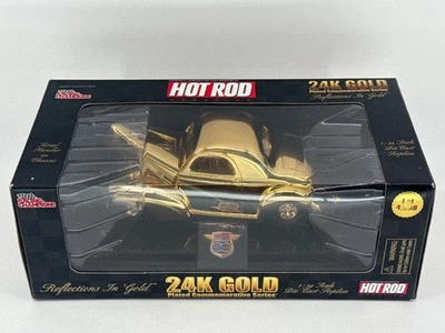 Racing Champions 1:24 Oro 24K 40 Ford Cupé Diecast Hot Rod Magazine Ltd 1 de Foto 1 de 4