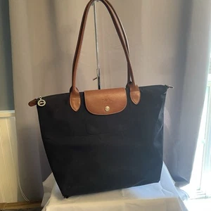 Bolso de Hombro Longchamp Les Pliages Modele Depose Negro Grueso Neo Grande - Imagen 1 de 23