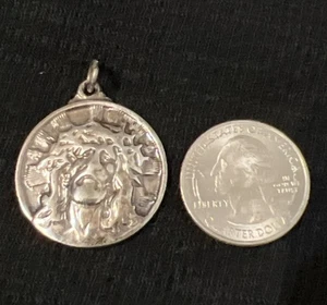 Vintage Creed Sterling Silber Jesus Anhänger Charm, ANSEHEN!! - Bild 1 von 8