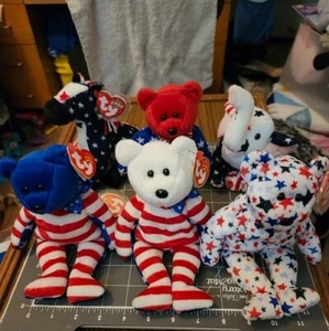 Six Ty Patriotic Beanie Babies 2000-2002 ver descripción - Imagen 1 de 2