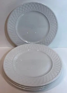 Oneida Wicker Set of 4 Stoneware Salad Plates - Picture 1 of 7