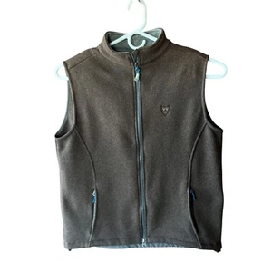 Peter Millar Vest Element 4 Warmth Mens Large Brown Zip Golf Casual Fleece - Picture 1 of 12