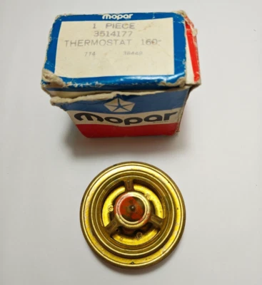 1953 - 1968 年道奇克莱斯勒普利茅斯 160 度恒温器 3514177 NOS。 — 第 1/4 张图片