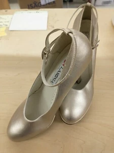 Lasonia Gold Ankle Strap High Heels Character Rhinestone Shoes 7.5 Formal Dance - Picture 1 of 7