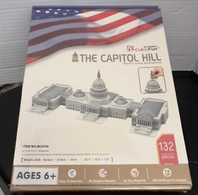 CubicFun 3D Puzzle The Capitol Hill World’s Greatest Architecture 132 Pieces - Image 1 of 4