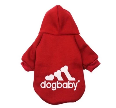 Hundebekleidung Hundeshirt Pullover Hoodie Chihuahua Yorky Kleinhund Dogbaby Rot - Bild 1 von 3
