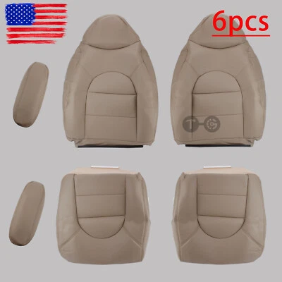 Driver & Passenger Leather Seat Cover TAN For 1999 - 2000 Ford F150 Lariat  - Image 1 of 4