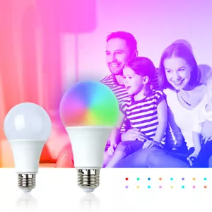 2Pack RGB RGBW LED Bulb Light 16 Color Changing E27 Lamp IR Remote Control US - Picture 1 of 17