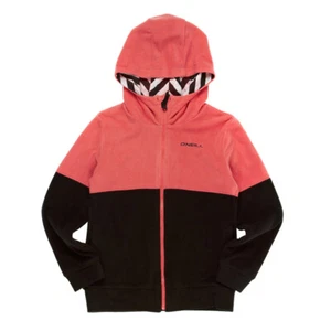 O'Neill Tigereye Reversible Zip Fleece Hoodie Youth Girls 10 / 152, Black / Pink - Picture 1 of 2