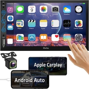 Car Stereo Double Din Radio with Backup Camera -Voice Control Apple Carplay &... - Picture 1 of 13