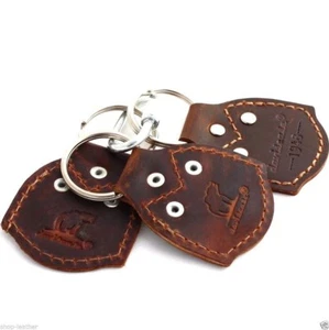 Juego de llavero de cuero genuino real hecho a mano soporte para hombre pequeño estuche compatible 3 piezas - Imagen 1 de 1