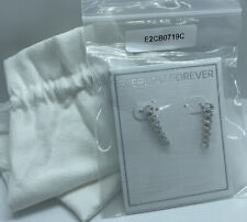 NEW w/ Pouch STERLING FOREVER Graduated CZ Crawler Earrings ✨ AUTHENTIC