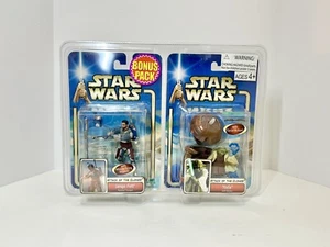 Star Wars El Ataque de los Clones AOTC Jango Fett Yoda Figuras Bonus Pack 2002 Nuevo - Imagen 1 de 7