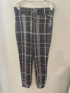NWT Secret Treasures Hacci Jogger Lounge Pant Sz M Multi Color Plaid Pajama Soft - Picture 1 of 6