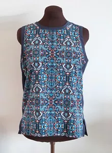ATLETA Mujer AZUL MARINO TAPIZ FLORAL MEDIOS MIXTOS Camiseta sin mangas Mediana - Imagen 1 de 5