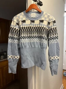 Barrie Italy Sweater Cashmere Lambs Wool Size Large L Women Blue - Picture 1 of 8