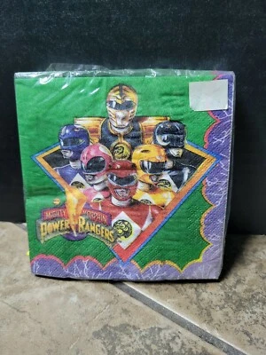 Servilletas Power Rangers Dino 16 unidades 1995 nuevas de colección. 9.8"x9.75" Saban  Foto 1 de 4