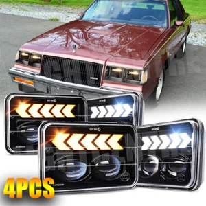 Faros LED de haz alto/bajo de 4x6"" con lámparas de giro DRL para Buick Regal 1982-1987 4 un. - Imagen 1 de 13
