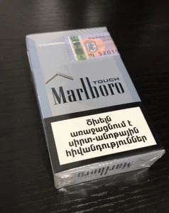 RARE MARLBORO TOUCH CIGARETTES HTF EMPTY BOX WITH 2014 ARMENIA STATE TAX LABEL - Picture 1 of 9