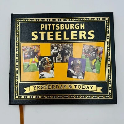 Pittsburgh Steelers Yesterday & Today by Abby Mendelson Gilded Gold Easton Press Foto 1 de 4
