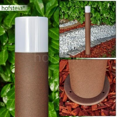 rostfarbene Außen Steh Lampe Leuchte Poller Wege Garten Einfahrt Hof Beleuchtung - Bild 1 von 4