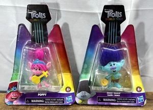 Trolls World Tour Branch & Poppy 3” Figurines New Sealed Hasbro Dreamwork’s - Picture 1 of 5
